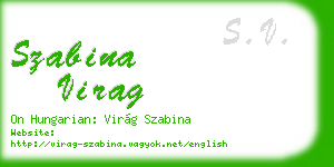 szabina virag business card