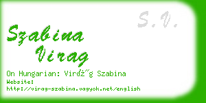 szabina virag business card